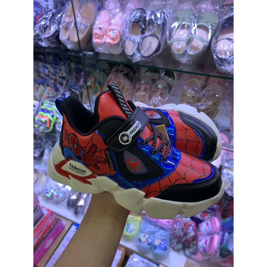 Giày siêu nhân spiderman bé trai 3 - 15 tuổi phong cách sneaker năng động và khỏe khoắn GE73