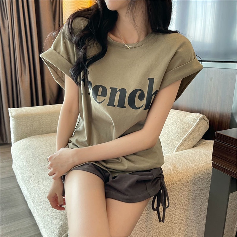 Áo Thun Ngắn Tay Dáng Rộng Dài Qua Gối Kiểu Hàn Quốc Thời Trang Mùa Hè Mới Cho Nữ