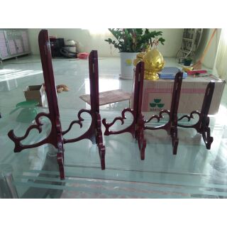 Giá đỡ trưng bày đĩa (dĩa), để điện thoại, máy tính bảng,.. gỗ mỹ nghệ