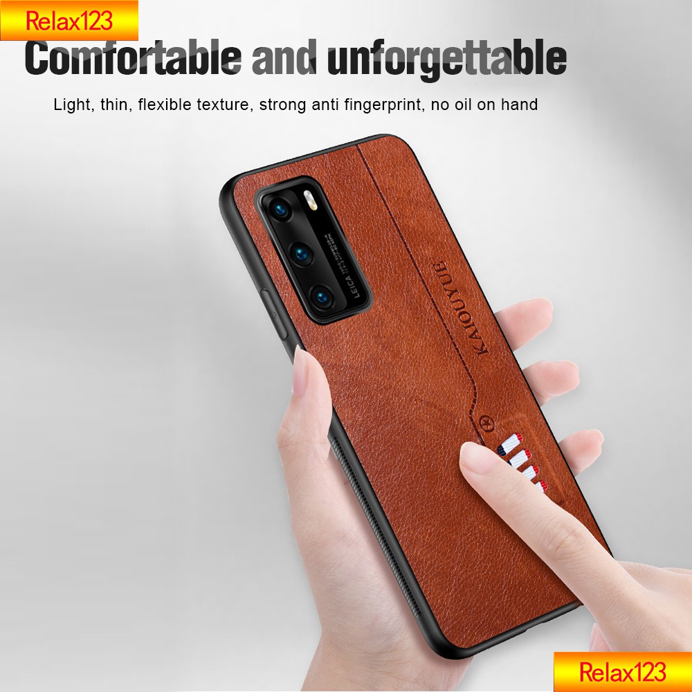 Samsung Galaxy S9/S9 Plus/S9+ (Ready Stock) Leather TPU Phone Case Shockproof Camera Lens Protection Shell Anti-Fall No Fingerprint Casing Phone Business style Phone Soft Cover