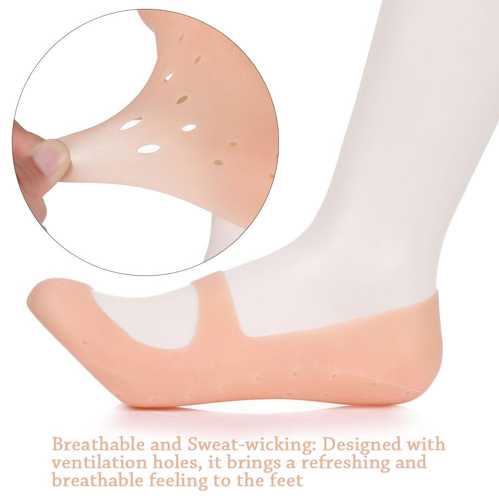 NIUYOU Vớ Gel Lót Giày Mềm Mại Chăm Sóc Da Chống Nứt Nẻ Có Lỗ Xỏ Ngón Tiện Dụng