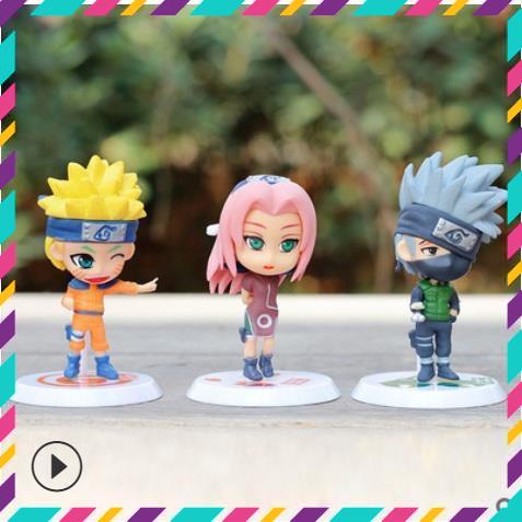 Mô Hình Naruto, Kakashi, Sasuke Chibi, Decor Trang Trí Phòng Học, Bộ Sưu Tập Mô Hình - Cao 5-7 cm - Tượng Figure Naruto