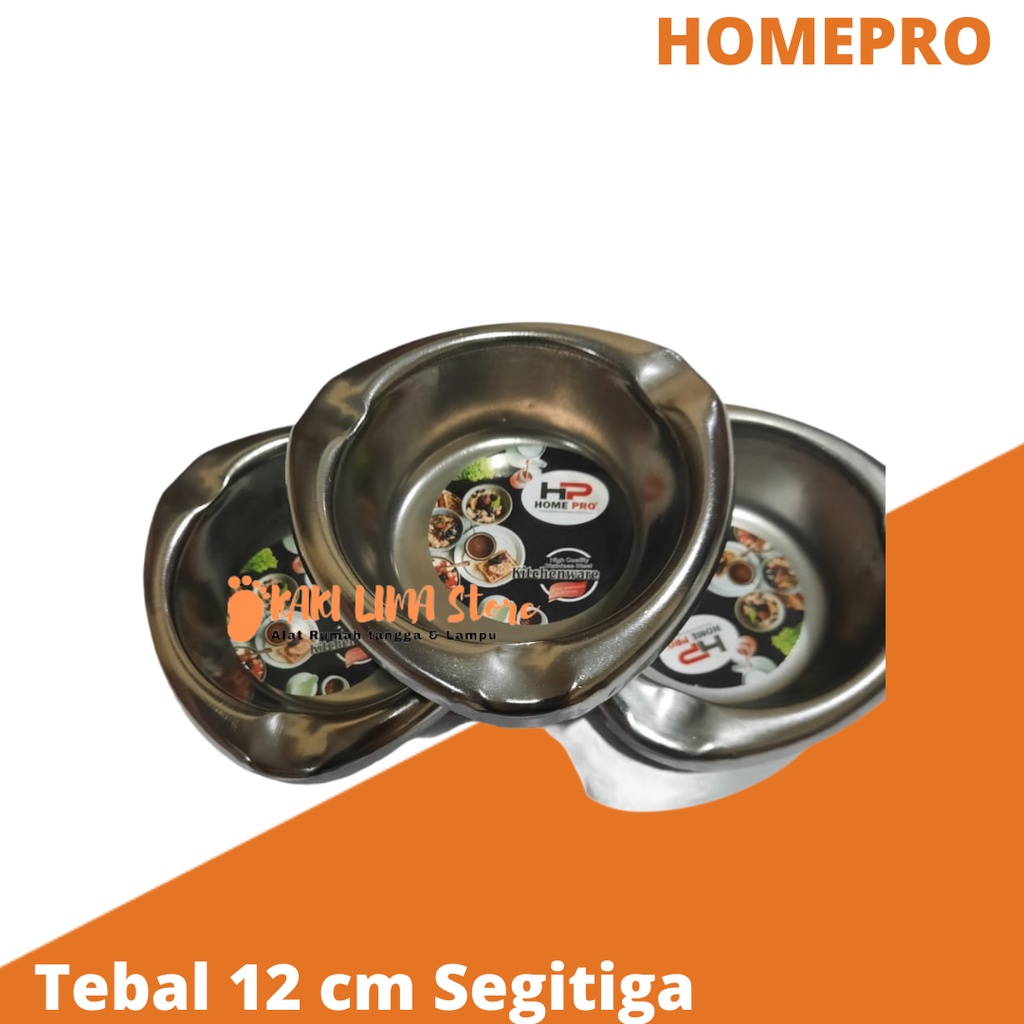 Gạt Tàn Thuốc Hình Tam Giác Bằng Thép Không Gỉ Cao Cấp