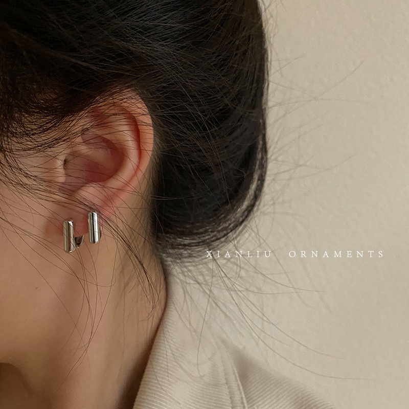 Đôi Khuyên Tai Hình Vuông Đính Đá Thời Trang Cho Nữ