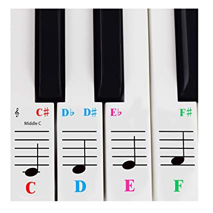 Decal Nốt Nhạc Dán Phím Đàn Piano-Organ