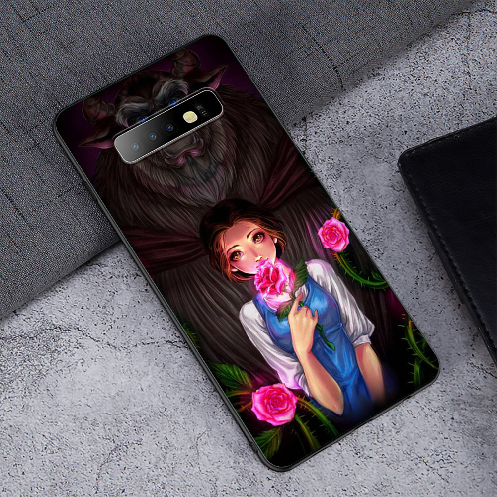 Ốp Điện Thoại Silicon Mềm Hình Beauty And The Beast Cho Samsung S8 S9 S10 S10e S20 Ultra Plus Ak38