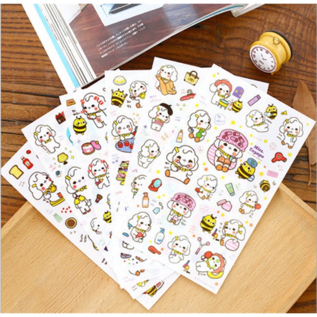 Set sticker 6 tấm Ms Toyapo