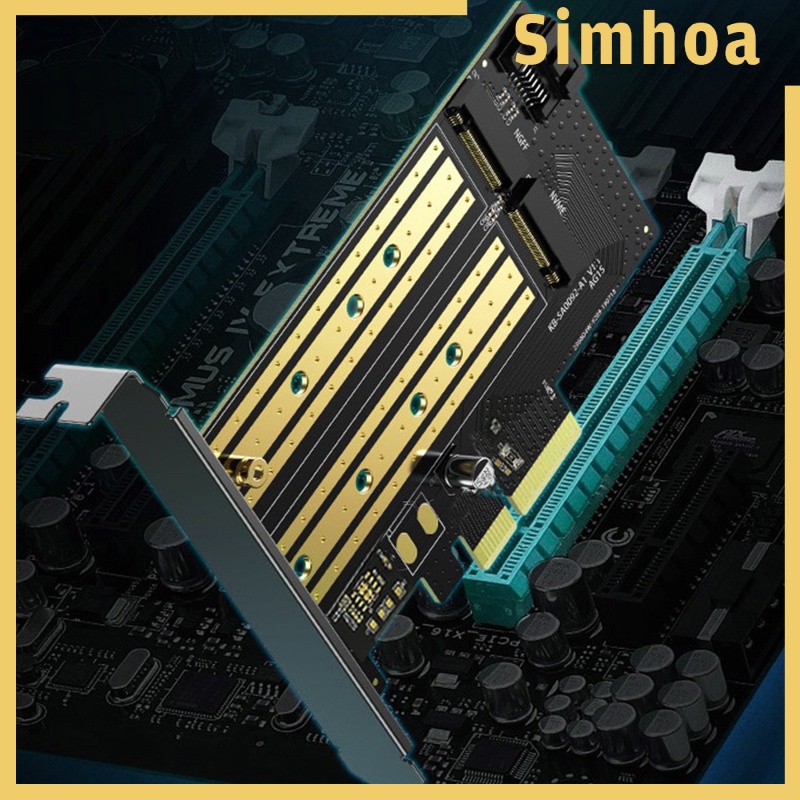 [SIMHOA] Durable PCIE to M2/M.2 Adapter 2280 2260 2242 for NVMe or SATA SSD Linux