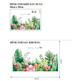 Decal dán tường vườn hoa