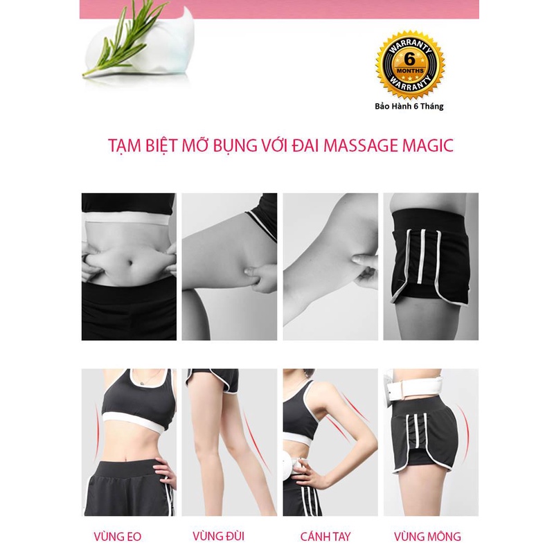 Đai massage, đai mat xa giảm mỡ bụng cao cấp Magic, đánh tan mỡ bụng, đùi, tay, chân.