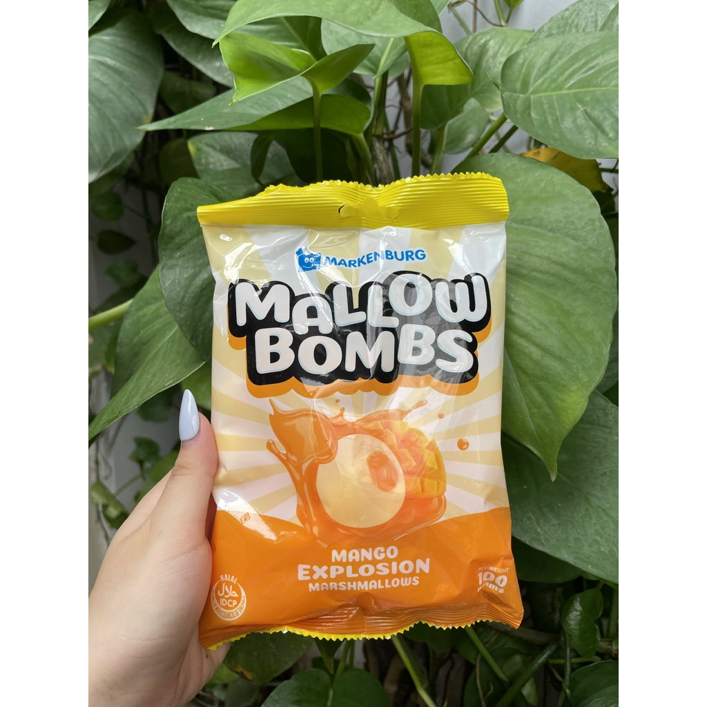 Kẹo Xốp Bông Gòn Nhân Xoài Markenburg Mango Mallow Bombs (Gói 100g)