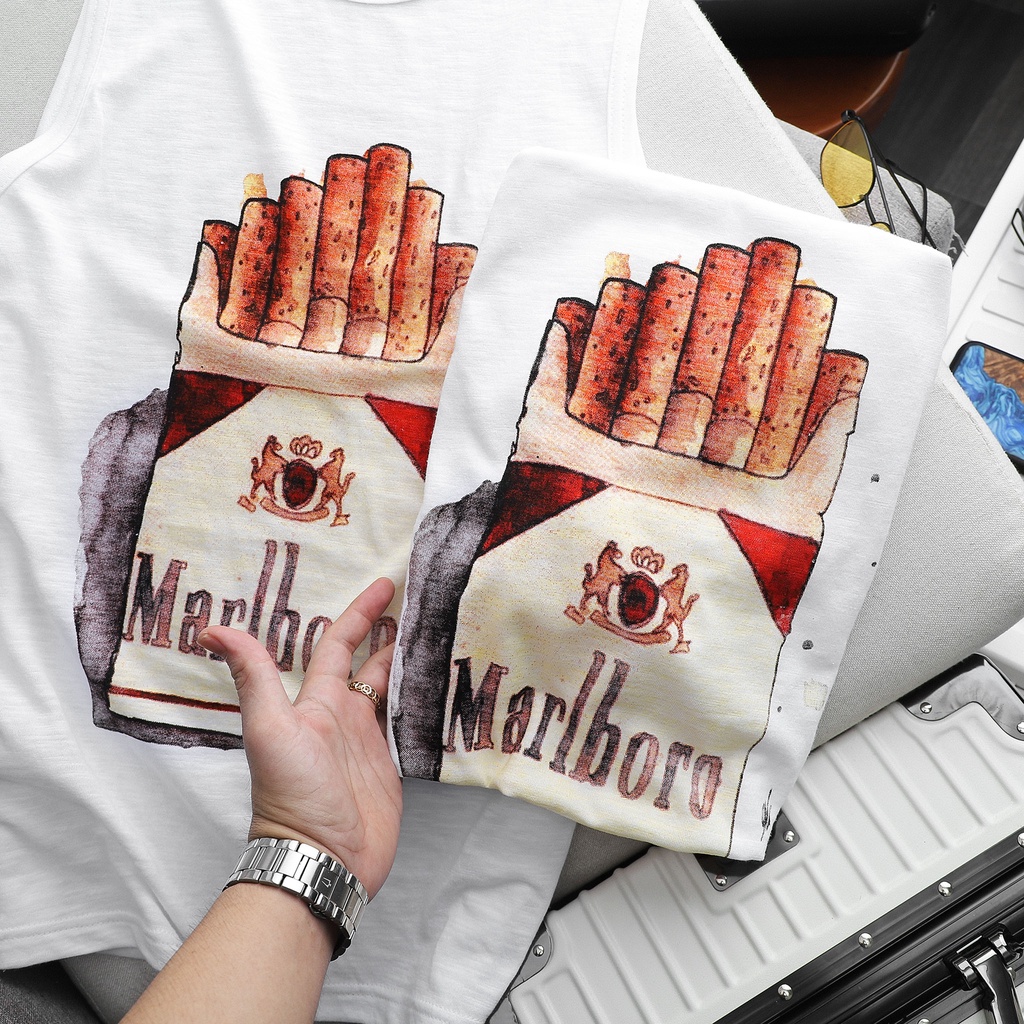 Áo Thun Tanktop Marlboro Cigarette , Chất Vải Cotton Co Giãn, 000401, SOMEHOW