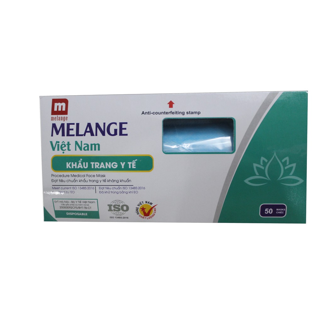Khẩu trang y tế kháng khuẩn 4 lớp Melange ( Hộp 50 cái)