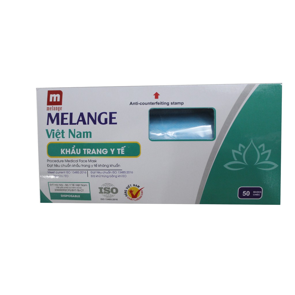 [Mã LT50 giảm 50k đơn 250k] Khẩu trang y tế kháng khuẩn 4 lớp Melange ( Hộp 50 cái) | BigBuy360 - bigbuy360.vn