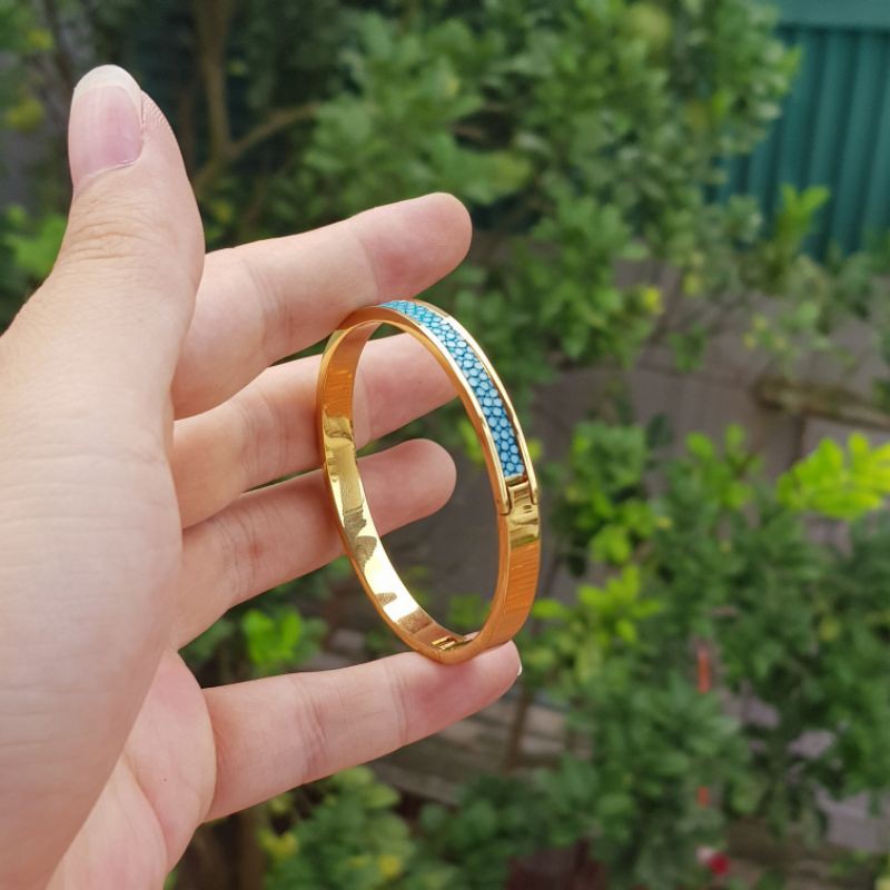 Vòng tay khảm da cá đuối phong thủy