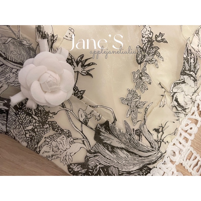 Jane Váy dự tiệc sang trọng jacquard họa tiết cổ điển Bắc Âu