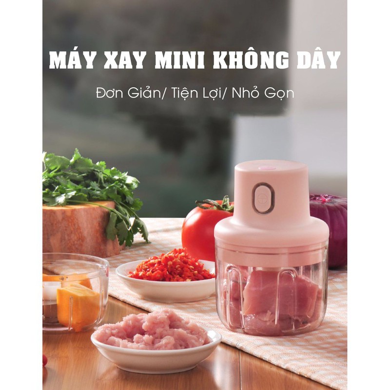 May xay sinh tố - máy xay mini cầm tay - máy xay tỏi ớt - máy xay thịt cá gia đình tiện lợi đa năng