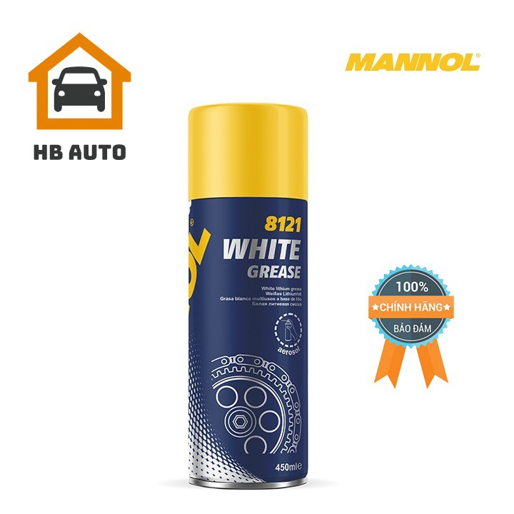 Mỡ Bò Trắng MANNOL White Grease 8121 450ml – HB AUTO