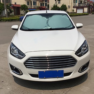 Car Windshield Sun Shade Visor Shield Dual Circle Cover Folding UV Protector