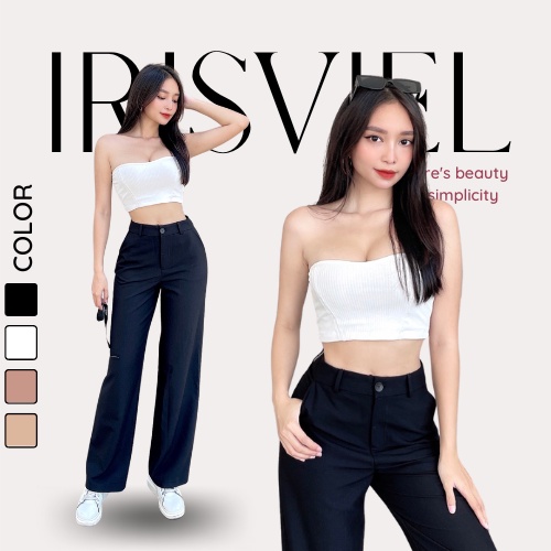 Áo Ống Cúp Ngực Không Đệm IRISVIEL Kiểu Croptop Không Dây, Áo Quây Ngực Croptop Chất Thun Tăm Co Giãn Ôm Body