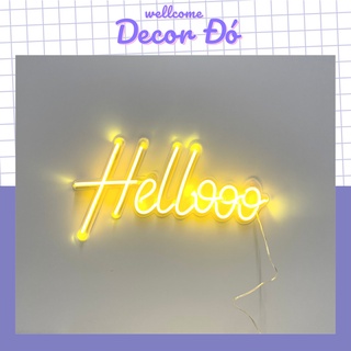 Đèn NeonSign | HELLOOO | Kích Thước 40x23cm | Quà Tặng Trang Trí Cực Chất , Siêu Sáng & Tiết Kiệm Điện Với Led 12v