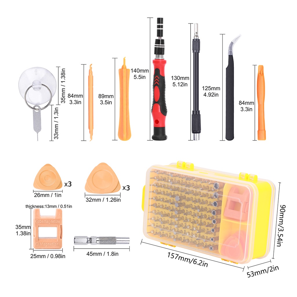 PVN44238 Bộ tua vít đa năng Bộ Tua tô Vít Từ Tính 115 Trong 1 Dùng Trong Sửa Chữa Điện Thoại/Laptop Đa Năng Giá Rẻ