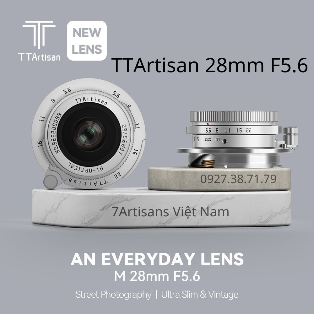 [CÓ SẴN] Ống kính TTArtisan 28mm F5.6 cho Leica M - Lens chụp đường phố siêu nhỏ gọn và siêu đẹp