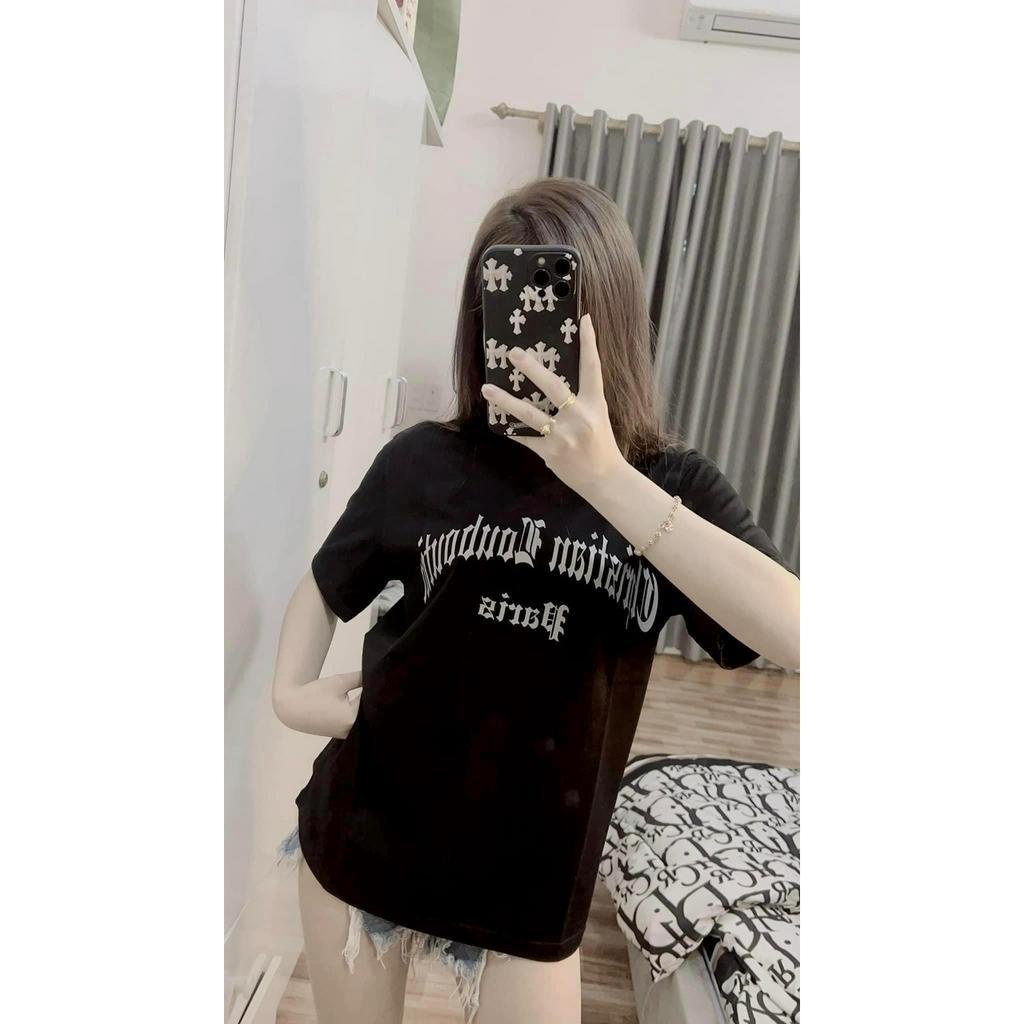 Áo Phông 3158 Dáng Rộng Nam Nữ In Nhũ LC Unisex Tay Lỡ Cổ Tròn Bigsize