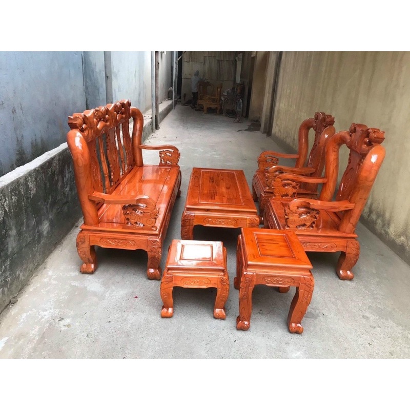 Bộ ghế cổ còng uống nước gỗ xoan ta