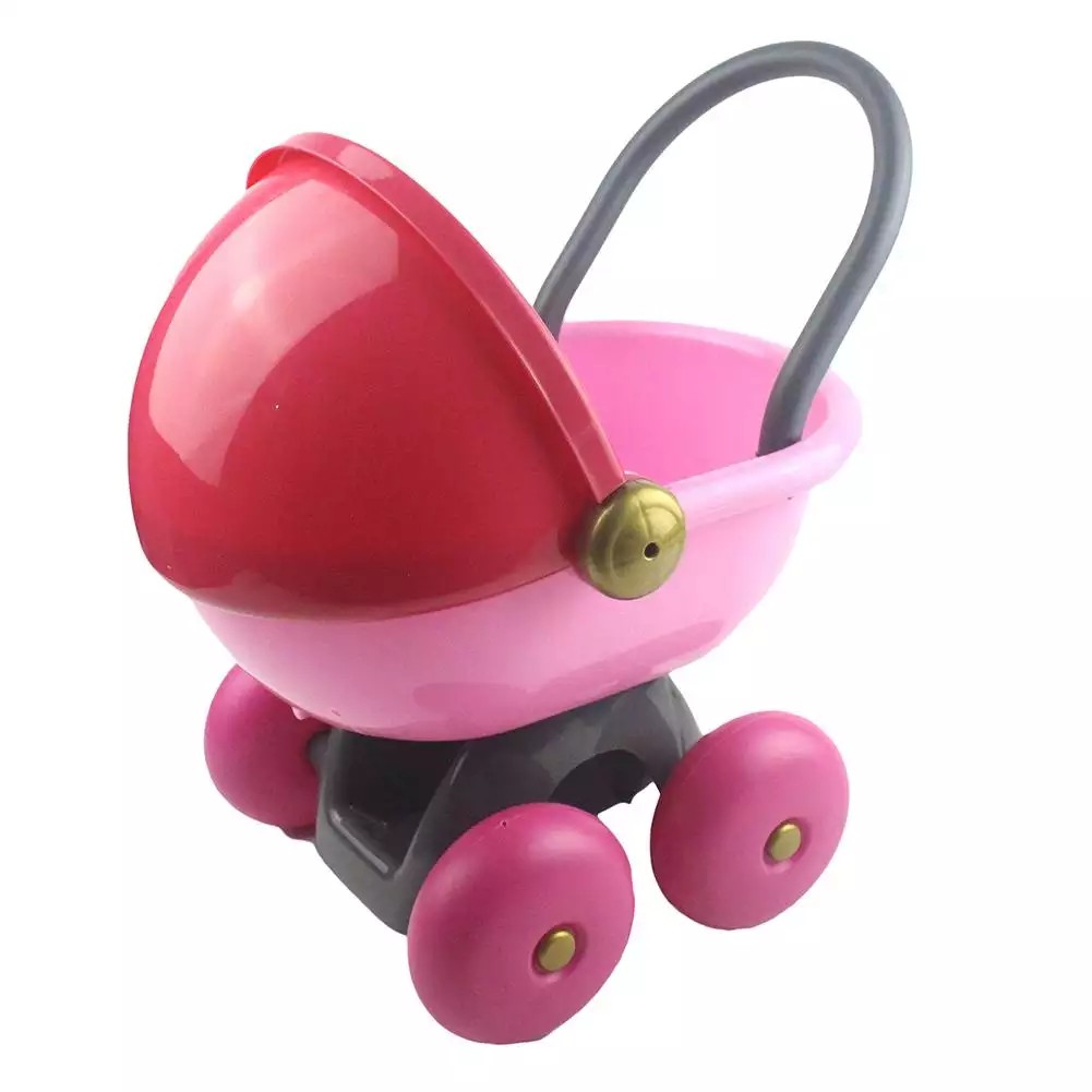 Wistic Mini Nhựa Tự Làm Xe Đẩy Xe Đẩy Trẻ Em Giả Vờ Chơi Đồ Chơi Búp Bê Phụ Kiện-zaln