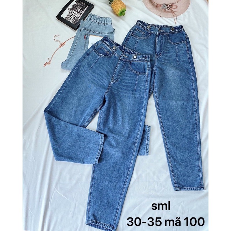 Quần jean baggy nữ MS100 ✈️FREESHIP✈️ Quần jean baggy nữ lưng cao size đại kiểu hàng VNXK bigsize 80kg thời trang 2KJean | BigBuy360 - bigbuy360.vn