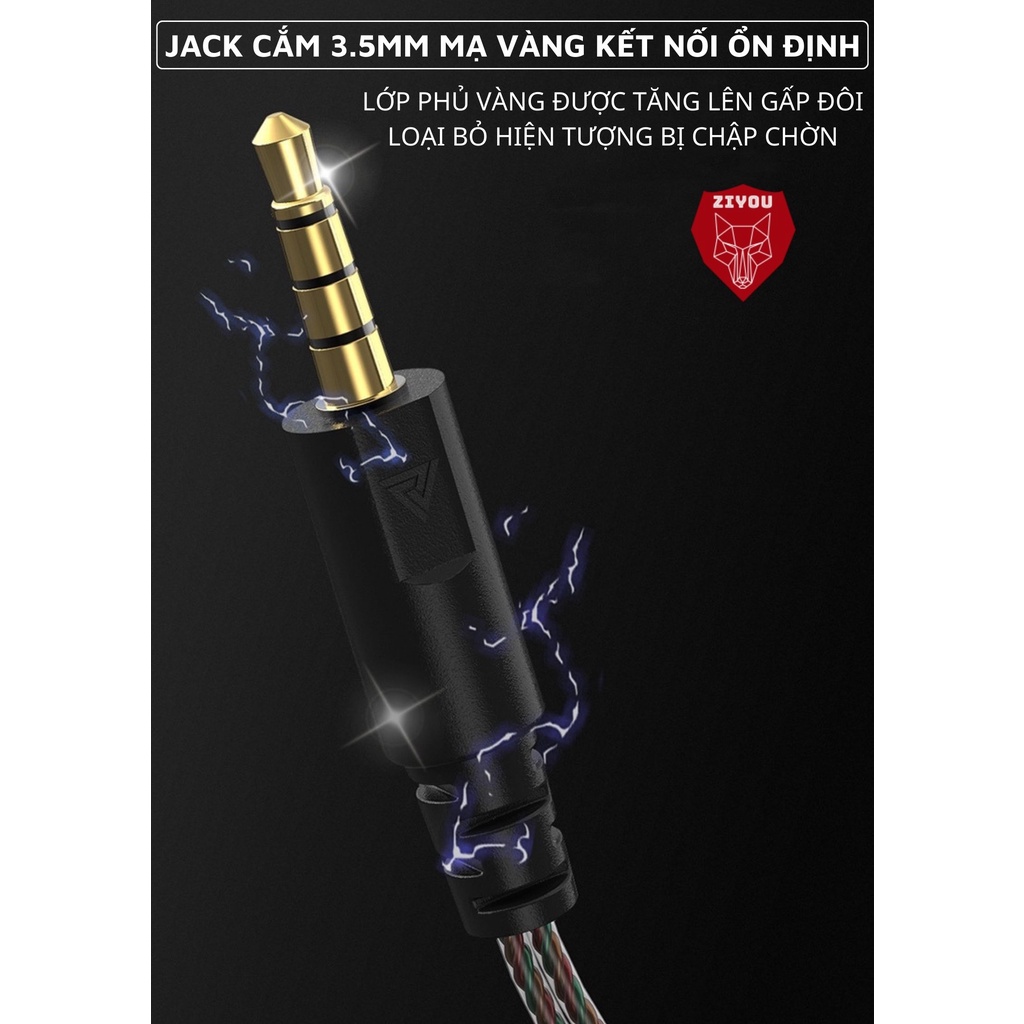 Tai Nghe Gaming Ziyou QKZ AK3 Có Mic Cho Điện Thoại, Chuyên Nghe Nhạc, Chơi Game Âm Thanh Sống Động - Hàng Chính Hãng