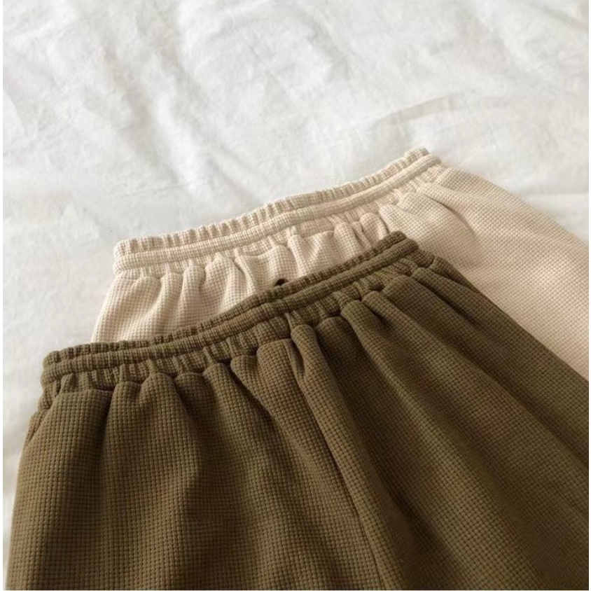 Xiaozhainv Quần Short Lưng Cao Ống Rộng Phong Cách Hàn Quốc Thời Trang Cho Nữ