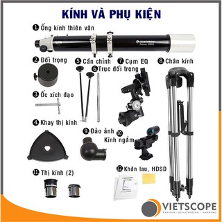 Kính thiên văn khúc xạ Celestron 80EQ Deluxe