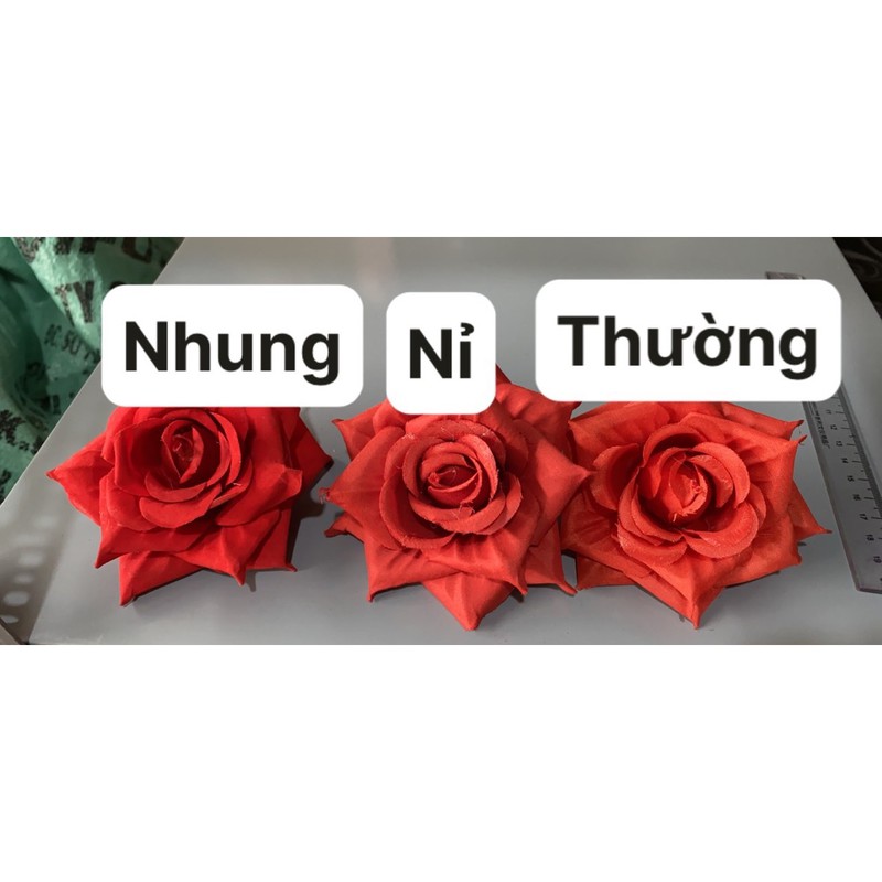 Bông Hồng Nhung - đầu bông Hồng trang trí hộp quà