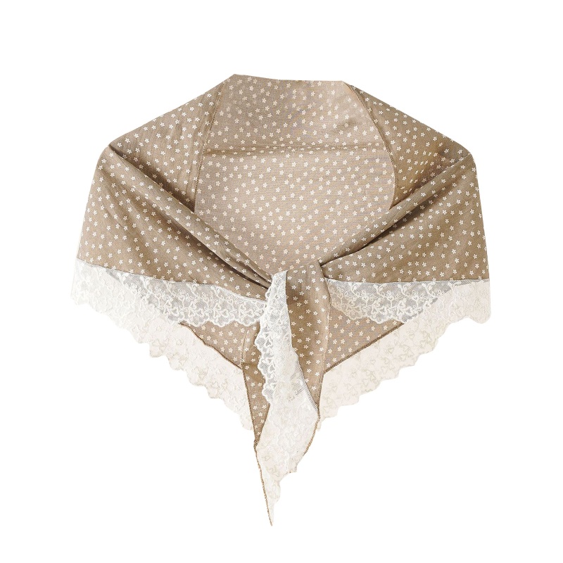 Khăn Choàng Ren Tam Giác In Họa Tiết Hoa Phong Cách Bohemian Dành Cho Nữ