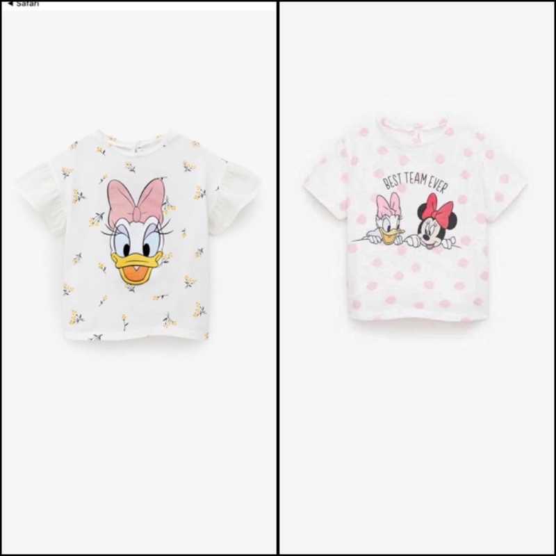 ÁO PHÔNG ZARA DƯ XỊN MINIE VÀ DONAL BÉ GÁI