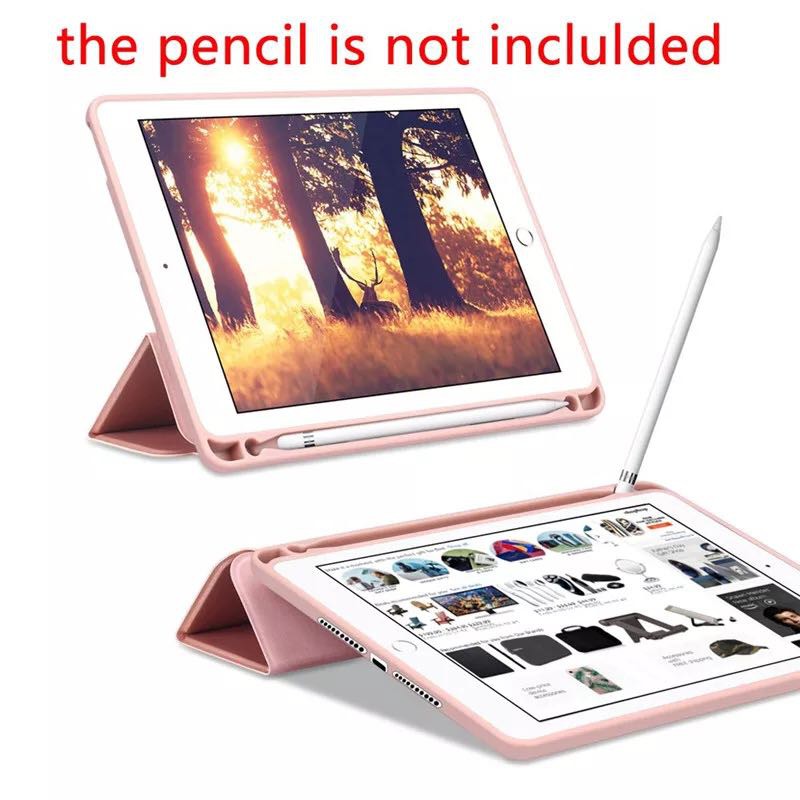 Bao da máy tính bảng bằng silicon có ngăn đựng thẻ chức năng ngủ/thức thích hợp cho Ipad mini6 2021 mini12345 air1