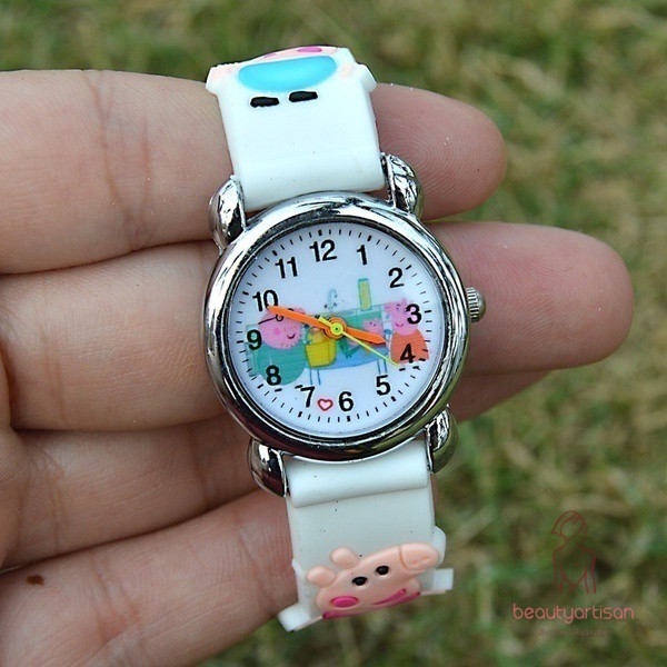 Đồng hồ đeo tay hoạt hình heo Peppa dễ thương cho bé gái
