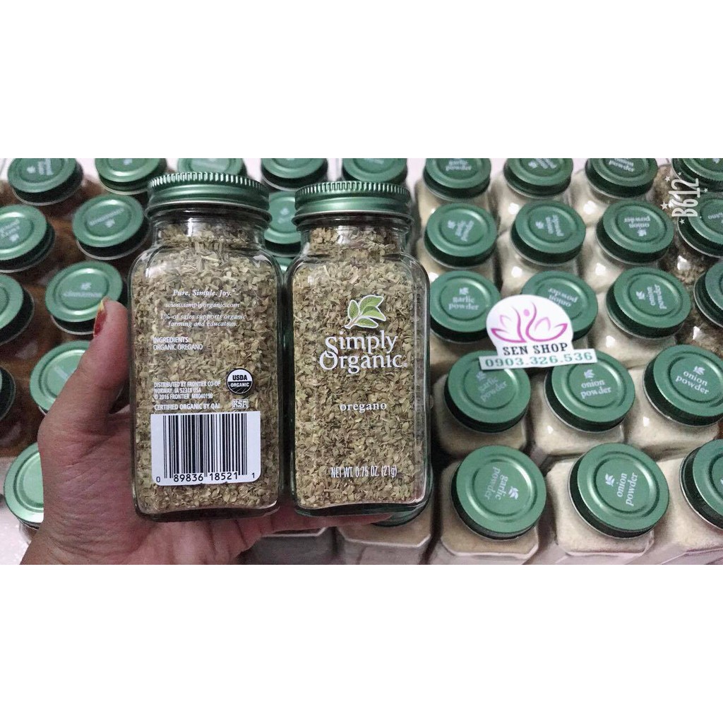 [SIMPLY ORGANIC] - LÁ OREGANO HỮU CƠ - 21gr