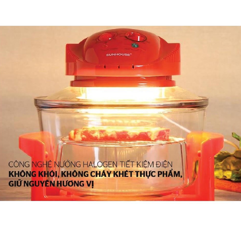 Lò Nướng Điện SUNHOUSE SH416-Dung Tích 12Lit-Thủy Tinh Chịu Lực-Siêu Bền-Bảo Hành 12 Tháng