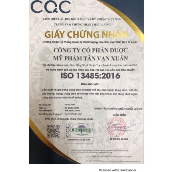 Xoang mũi dung dịch xịt mũi họng VA Dr Hương Thanh Mộc Hương 15ml