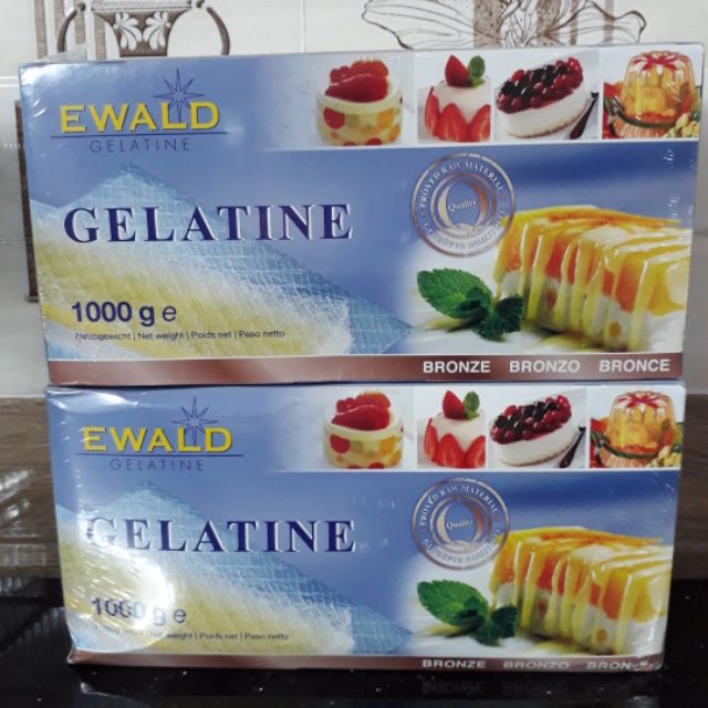 Gelatine lá Ewald đức 1kg (khoảng 300 lá)