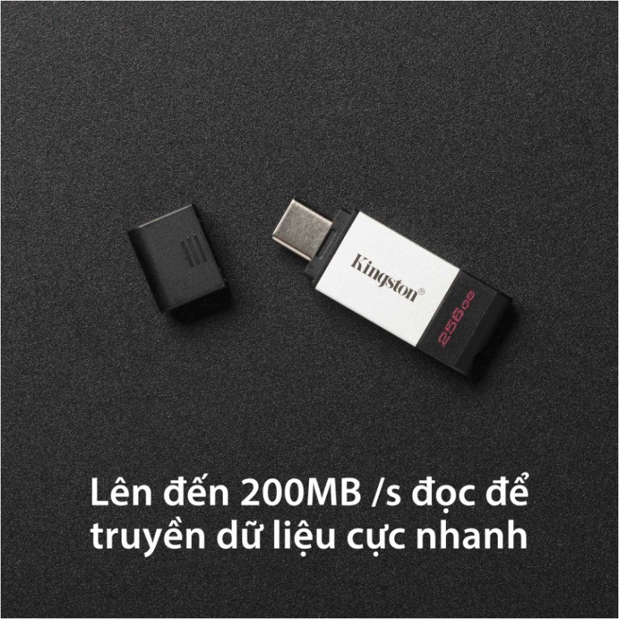 USB-C 3.2 Kingston DataTraveler DT80 32Gb type C tương thích sử dụng cho máy tính xách tay, máy tính bảng và điện thoại | BigBuy360 - bigbuy360.vn