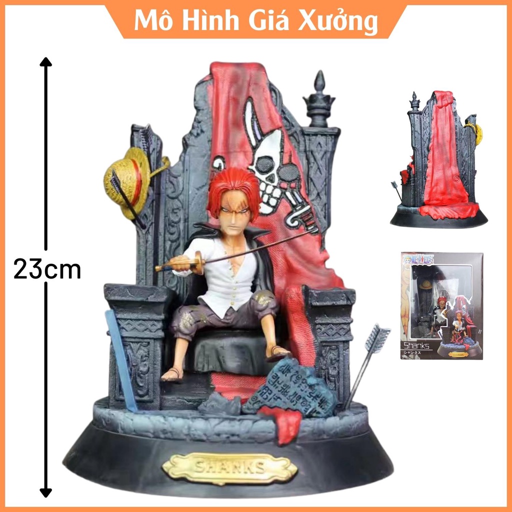 Mô hình One Piece Shanks Tóc Đỏ 1 trong tứ hoàng cao 23cm + phụ kiện đi kèm , figure one piece , mô hình giá xưởng