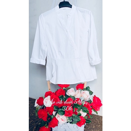 Áo sơ mi trắng dài tay- tay lỡ