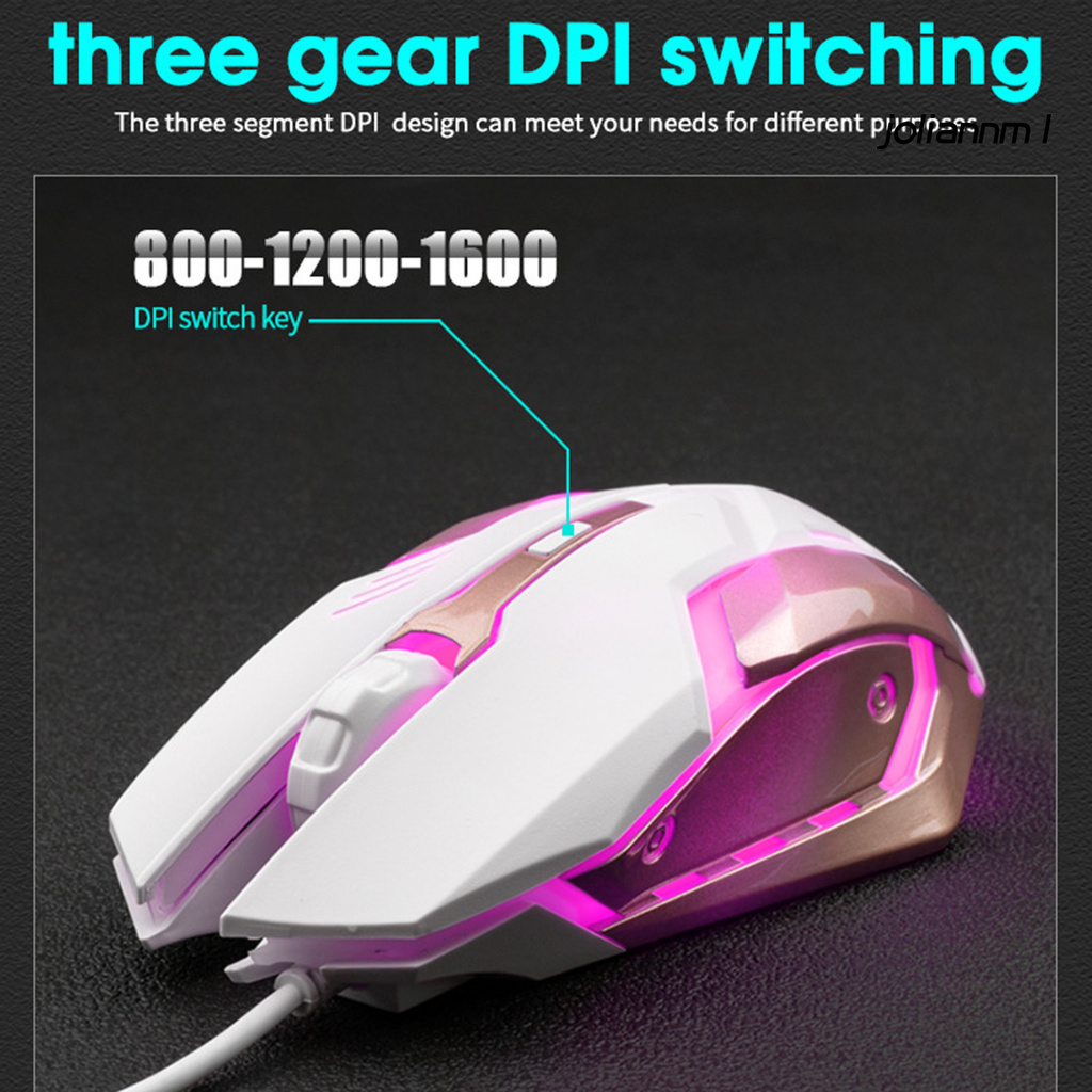 Chuột Quang Gaming Jolian M6 Có Dây Usb Chống Trượt Phát Sáng Cho Máy Tính Laptop | BigBuy360 - bigbuy360.vn