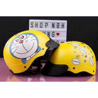 MŨ BẢO HIỂM DORAEMON MẮT LONG LANH