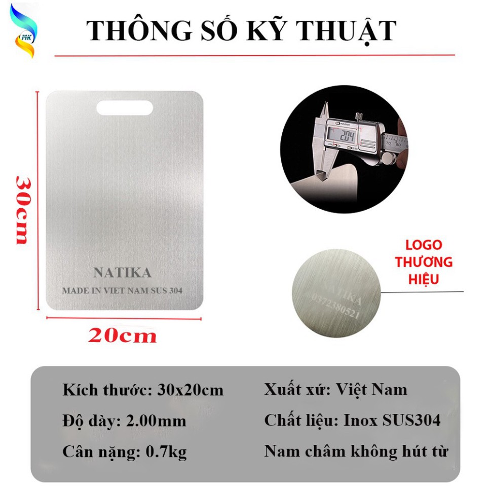 [ Sạch Sẽ] Thớt Thái Inox 304 Cao Cấp, Siêu Bền, Kháng Khuẩn Sạch Sẽ - Chống Ẩm Mốc