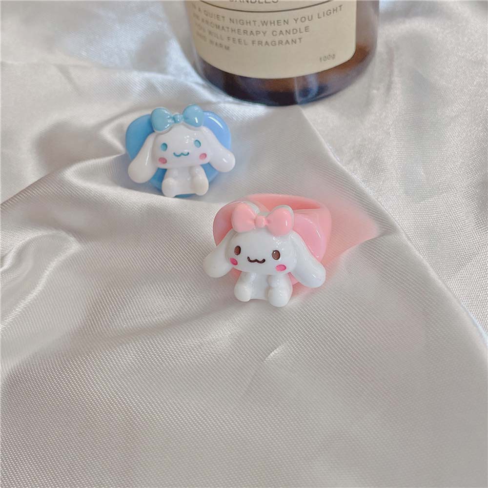 Nhẫn nhựa resin hình động vật xinh xắn đáng yêu nhiều màu sắc cho nữ